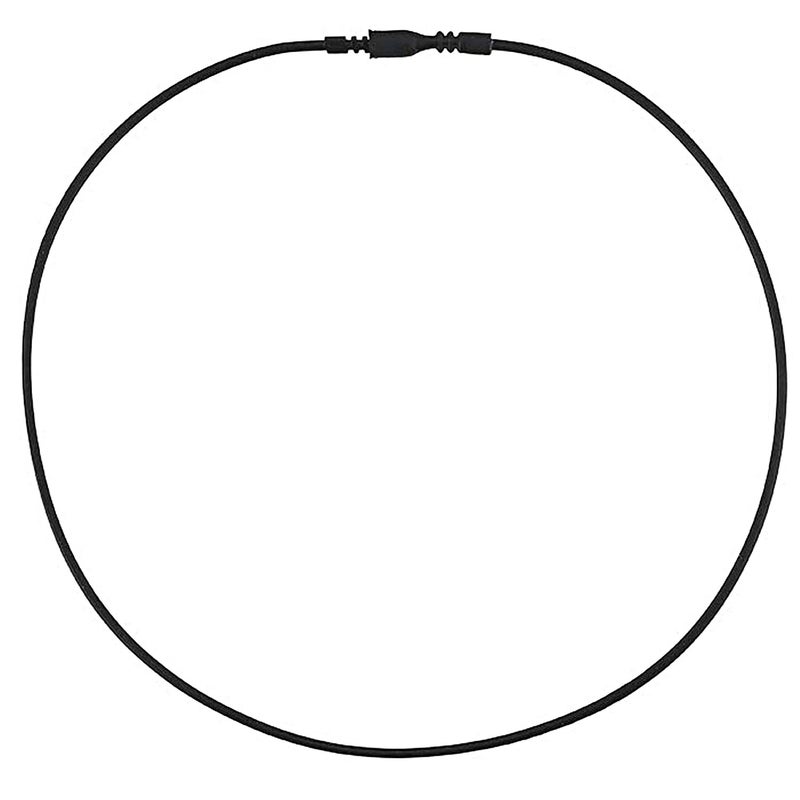 DragonWeave Black Rubber 2mm Tube Cord Necklace with Easy Locking Clasp - 18 inches - Image 1